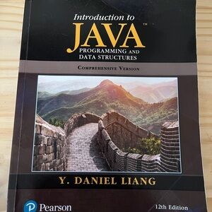 Pearson Java Programming and Data Structures Book - Black and Gold